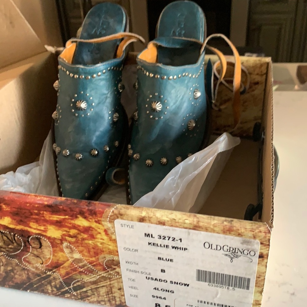 Old gringo bootie turquoise and silver shoe boot